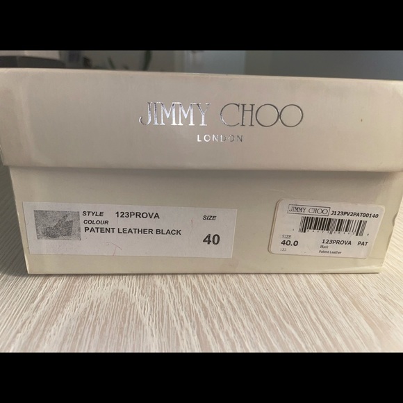 Jimmy Choo Black Patent Leather Espadrille Wedges Size 40 - Picture 9 of 9